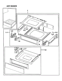 Drawer Assy parts for Samsung Range FER300SB/XAA-00 from AppliancePartsPros.com