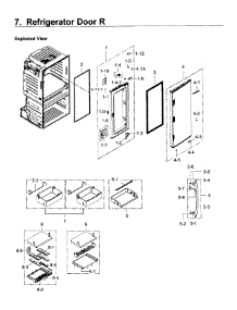 Fridge Door R parts for Samsung Refrigerator RF28JBEDBSR/AA-00 from AppliancePartsPros.com
