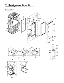 Fridge Door R parts for Samsung Refrigerator RF28JBEDBSR/AA-01 from AppliancePartsPros.com