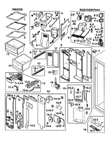 Freezer parts for Samsung Refrigerator RS267LBBP/XAA-00 from AppliancePartsPros.com