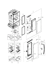 Refrigerator Door R parts for Samsung Refrigerator RF28HDEDBSR/AA-02 from AppliancePartsPros.com
