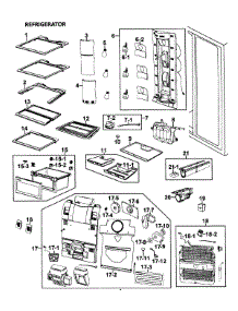 Refrigerator parts for Samsung Refrigerator RM255LASH/XAA-00 from AppliancePartsPros.com