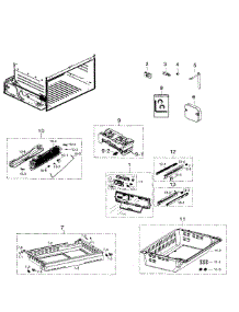 Freezer parts for Samsung Refrigerator RF26HFENDBC/AA-00 from AppliancePartsPros.com