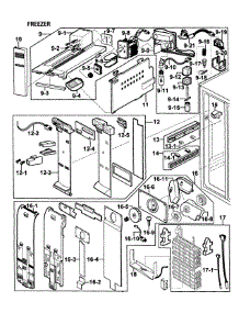 Freezer parts for Samsung Refrigerator RS2578WW/XAA-00 from AppliancePartsPros.com