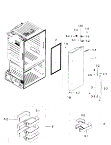 Right Door parts for Samsung Refrigerator RF28HFEDBBC/AA-05 from AppliancePartsPros.com