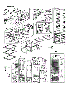 parts xaa refrigerator samsung appliancepartspros freezer assy baskets cabinet