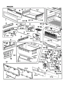 Freezer parts for Samsung Refrigerator RF26VABWP/XAA-00 from AppliancePartsPros.com