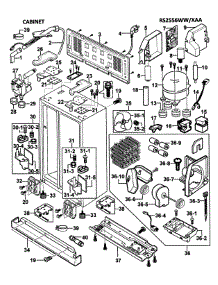 Pump Assy parts for Samsung Refrigerator RS2556WW/XAA-00 from AppliancePartsPros.com