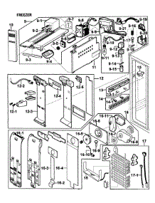 Freezer parts for Samsung Refrigerator RS2578SH/XAA-00 from AppliancePartsPros.com