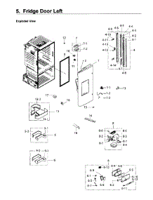 Fridge Door L parts for Samsung Refrigerator RF26J7500BC/AA-01 from AppliancePartsPros.com