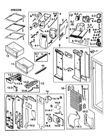 Freezer parts for Samsung Refrigerator RS275ACBP/XAA-00 from AppliancePartsPros.com