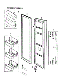 Right Door parts for Samsung Refrigerator RS275ACBP/XAA-00 from AppliancePartsPros.com