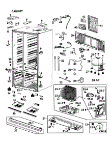 Cabinet parts for Samsung Refrigerator RM257ABSH/XAA-00 from AppliancePartsPros.com