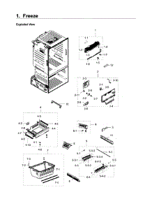 Freezer parts for Samsung Refrigerator RF28HDEDPWW/AA-01 from AppliancePartsPros.com