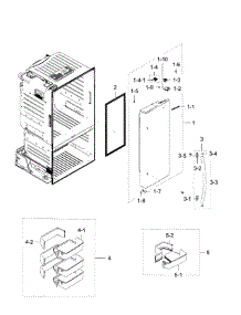 Fridge Door R parts for Samsung Refrigerator RF28HFEDBSR/AA-09 from AppliancePartsPros.com