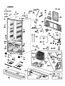 Cabinet parts for Samsung Refrigerator RM255LABP/XAA-00 from AppliancePartsPros.com
