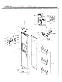Door-Freezer parts for Samsung Refrigerator RH25H5611SG/AA-01 from AppliancePartsPros.com