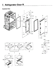 Fridge Door R parts for Samsung Refrigerator RF28JBEDBSG/AA-06 from AppliancePartsPros.com