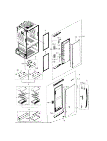 Refrigerator Door R parts for Samsung Refrigerator RF28HDEDTSR/AA-00 from AppliancePartsPros.com