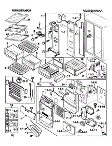 Refrigerator parts for Samsung Refrigerator RS2556SH/XAA-00 from AppliancePartsPros.com