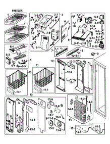 Freezer parts for Samsung Refrigerator RS264ABRS/XAA-00 from AppliancePartsPros.com