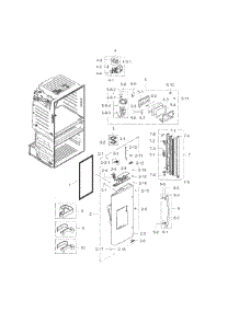 Fridge Door L parts for Samsung Refrigerator RF28HMELBSR/AA-07 from AppliancePartsPros.com