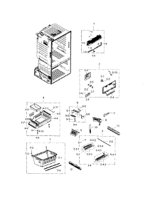 Freezer parts for Samsung Refrigerator RF28HFEDTWW/AA-00 from AppliancePartsPros.com