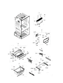 Freezer parts for Samsung Refrigerator RF28HFEDBSR/AA-07 from AppliancePartsPros.com