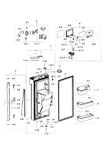 Fridge Door L parts for Samsung Refrigerator RF28K9380SG/AA-00 from AppliancePartsPros.com