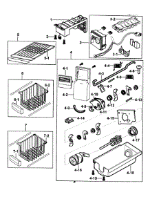 Freezer 1 parts for Samsung Refrigerator RS2534VQ/XAA-00 from AppliancePartsPros.com