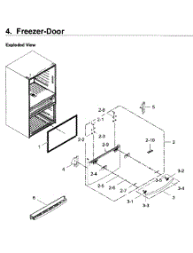 Freezer Door parts for Samsung Refrigerator RF30KMEDBSR/AA-00 from AppliancePartsPros.com