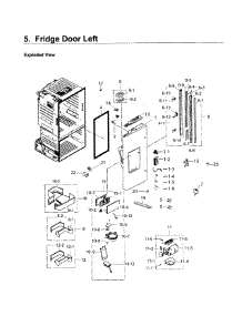 Fridge Door L parts for Samsung Refrigerator RF263BEAEWW/AA-00 from AppliancePartsPros.com