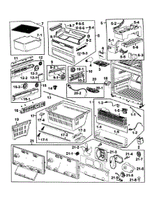 Freezer Assy parts for Samsung Refrigerator RF263AEPN/XAA-00 from AppliancePartsPros.com