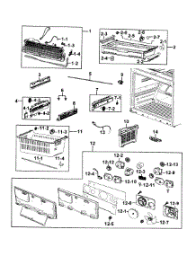 Freezer parts for Samsung Refrigerator RF4287HARS/XAA-00 from AppliancePartsPros.com