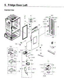 Fridge Door L parts for Samsung Refrigerator RF263BEAESP/AA-04 from AppliancePartsPros.com