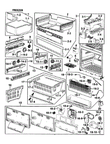 Freezer parts for Samsung Refrigerator RF265ABWP/XAA-00 from AppliancePartsPros.com