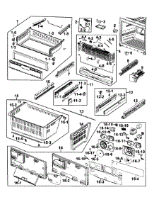 Freezer parts for Samsung Refrigerator RFG237AABP/XAA-00 from AppliancePartsPros.com