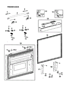 Freezr Door parts for Samsung Refrigerator RFG295AAPN/XAA-00 from AppliancePartsPros.com