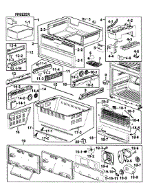 Freezer parts for Samsung Refrigerator RF266AAWP/XAA-00 from AppliancePartsPros.com