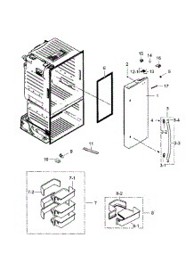 Fridge Right Door parts for Samsung Refrigerator RF263TEAESR/AA-01 from AppliancePartsPros.com