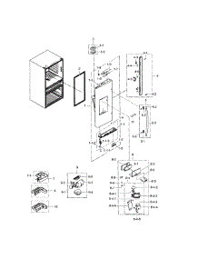 Refrigerator Door L parts for Samsung Refrigerator RF31FMEDBSR/AA-02 from AppliancePartsPros.com