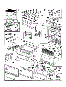 Freezer Assy parts for Samsung Refrigerator RF266AERS/XAA-00 from AppliancePartsPros.com