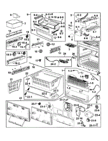 Freezer parts for Samsung Refrigerator RF266AZRS/XAA-00 from AppliancePartsPros.com