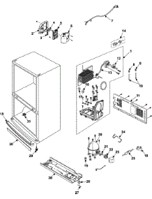 Machine Compartment And Cabinet Back parts for Samsung Refrigerator RB195BSVQ/XAA-00 from AppliancePartsPros.com