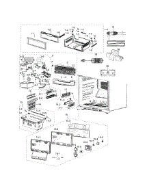 Freezer parts for Samsung Refrigerator RF18HFENBWW/AA-00 from AppliancePartsPros.com