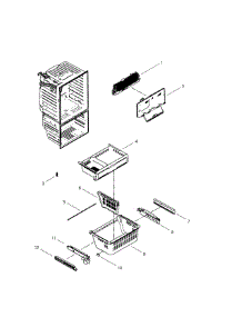 Freezer parts for Samsung Refrigerator RFG296HDWP/XAA-01 from AppliancePartsPros.com