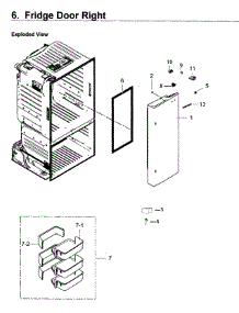 Door Ref Outer parts for Samsung Refrigerator RF263BEAESR/AA-03 from AppliancePartsPros.com