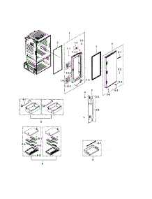 Refrigerator Door R parts for Samsung Refrigerator RF30HBEDBSR/AA-01 from AppliancePartsPros.com