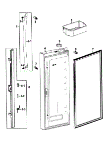 Left Door parts for Samsung Refrigerator RFG293HAWP/XAA-00 from AppliancePartsPros.com