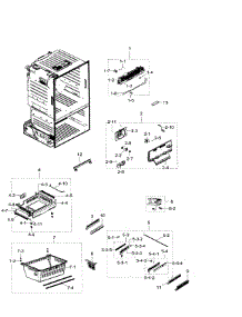 Freezer parts for Samsung Refrigerator RF23HTEDBSR/AA-05 from AppliancePartsPros.com